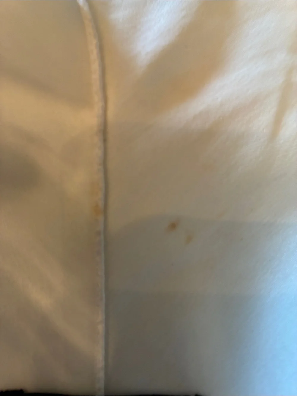 Samuel Dong Satin Wrap Blouse in Brown and Cream